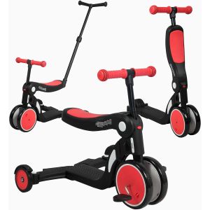 Subzonal-Scootizz | Draisienne &Eacute;volutive 5en1 Avec Barre De Direction | Tricycle B&eacute;b&eacute; | V&eacute;lo Sans P&eacute;dales | Trottinette 3 Roues & 2 Roues | P&eacute;dales Amovibles | D&egrave;s 12 Mois Jusqu&iquest;&Agrave; 6 Ans | 50kg Max - Neuf
