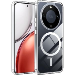 MEVRONISSHOP-Coque pour Honor Magic 8 Lite 5G, Compatible MagSafe, Protecci&oacute;n Grado Militar, Hautement Transparent et r&eacute;sistant, Anti-jaunissement, Anti-Graisse et Anti-Rayures Coque -Transparent - Neuf