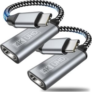 KALANKA-Adaptateur USB C vers HDMI - Adaptateur Type C vers HDMI 4K ( Thunderbolt 3 Compatible), Sortie Audio Vidéo pour iPhone 16/15 Pro/Max, MacBook Pro/Air, Pixelbook, iPad Pro, Galaxy S10 S9+ (Gr - Neuf