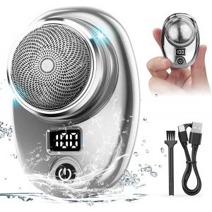 Mini Rasoir &Eacute;lectrique Portable Avec &Eacute;cran Led Pour Homme, Rechargeable Par Usb, &Eacute;tanche, Rasoir &Eacute;lectrique Portable, Facile &Agrave; Utiliser &Agrave; Un Seul Bouton - Neuf