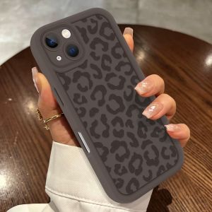 ELVORIX-pour iPhone 13 Coque, Souple Mince Silicone Protective Case Cover avec L&eacute;opard Motif Phone Case pour Femme Homme Antichoc Anti-Rayures Protection Housse Etui &Eacute;tui pour iPhone 13 - Marron - Neuf