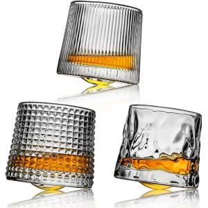 Lot De 3 Verres &Agrave; Whisky Rotatifs En Cristal &iquest; 160 Ml - Neuf