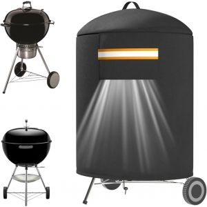 Ulteronixshop-Housse de protection robuste 420D pour barbecue - Housse de protection ronde avec poign&eacute;e portable et grille d'a&eacute;ration - Compatible avec barbecue Weber au charbon de bois de 55,9 cm - Neuf