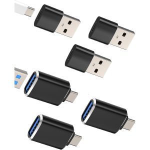 SEPT-Lot de 6 adaptateurs USB C mâle vers USB 3.0 femelle type C femelle vers USB-A mâle Chargeur adaptateur pour Apple iPhone 16 15 MacBook pour iPad Compatible avec Samsung Données OTG Convertisseu - Neuf