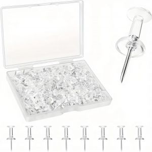 ChenQuanSarl-Lot De 150 Puna s Avec Boîte De Rangement Pour Suspension Murale, Tête En Plastique Et Pointe En Acier - Neuf