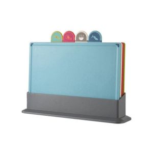 Planches &Agrave; D&eacute;couper (4 Pi&egrave;ces) Avec Support Pour Cuisine,Bloc &Agrave; D&eacute;couper - Neuf