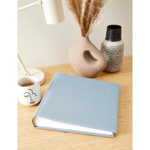 Kalanka-Goldbuch 31607 Album Photo Summertime Trend 2, Livre Photo Avec 100 Pages Blanches Avec Intercalaires En Pergamine, Album Photo Avec Couverture En Lin, Jusqu'à 600 Photos, Bleu/Gris, 30 X 31 - Neuf