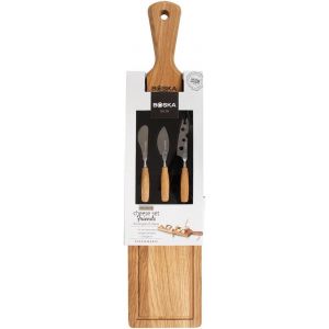 Mevronisshop-Boska Set &Agrave; Fromage Friends/Plateau Et Couteaux De Fromage/Pour Chaque Type De Fromage/Pr&eacute;parer Et Pr&eacute;senter/Brun / 40 Cm - Neuf