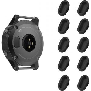 Lot De 10 Bouchons Anti-Poussi&egrave;re En Silicone Compatibles Avec Garmin Fenix 8/E/7/7S/7X/6/6S/6X/5/5S/5X/Vivoactive 6/53/4/Forerunner 45/245/745/945/Venu 2/Instinct/3, Protection Du[LET9130018] - Neuf