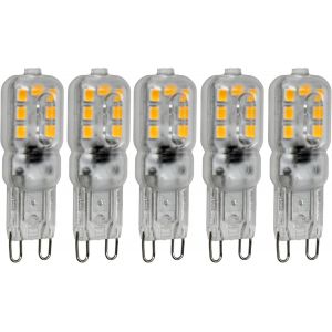Cheng-- Lot De 5 Ampoules Led G9 Dimmables 2,5w 3000k, Ampoule Halog&egrave;ne Pour Les Ampoule Four, Les Lampes De Plafond,Les Lampes Murales, L'&eacute;clairage D'armoire Et Ainsi De Suite - Neuf
