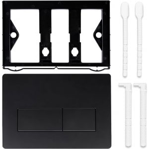 Ulteronixshop-Plaque de Commande WC Suspendu,246 x 164mm Plaque de D&eacute;clenchement compatible avec Geberit Sigma01/Sigma20/Sigma30/Sigma50/UP300/UP320, Double Chasse D'eau WC, Noir - Neuf