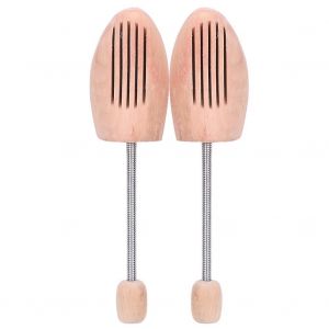2 Pcs Bois Anti Déformation Anti Rides Femmes Hommes Embauchoir Gardien Avec Ressort Colonne(37 38) - Neuf