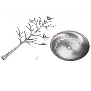 Presentoir A Boucles D'oreilles En Metal, Organisateur De Colliers, Porte-Bijoux, Presentoir D'ornements, Support D'arbre (Argent) - Neuf
