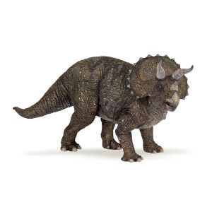 Sansh-Papo - Grande Figurine Dinosaure - 22 Cm - Tricératops, Rencontre Avec Le Géant, Jouet Enfant Dès 3 Ans - Découverte De La Vie Préhistorique Et Des Dinosaures Herbivores, Vert - Neuf