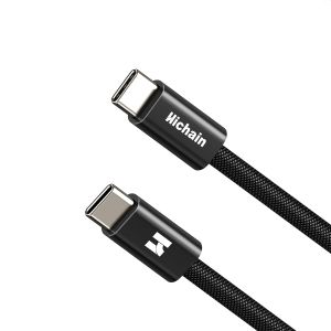 LORANKA-Cable USB C Vers USB C, 65W PD C&acirc;ble USB C Charge Rapide, Nylon Tress&eacute; Cable USBC C USB C pour iPhone 17 Pro Max Air 16, Samsung Galaxy S25 S24, MacBook, Google Pixel, Switch, PS5 (Noir 1.8M) - Neuf