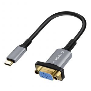 Câble Adaptateur USB C / VGA Affichage vidéo Full HD 1080p 20cm LinQ Gris - Neuf