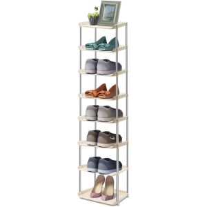 Kgabery-Étagère À Chaussures 8 Niveaux,Étagère À Chaussures Diy,Armoire À Chaussures,Transparent,Empilable Pour Gagner De La Place,Support À Chaussures Pour Entrée,Salon,Salle De Bain - Neuf