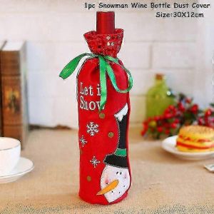 Jianghuo De No&euml;l Bouteille De Vin Couvert De Poussi&egrave;re De D&eacute;coration De No&euml;l Pour Le D&icirc;ner &Agrave; La Maison, D&eacute;cor De Cadeau De No&euml;l D&eacute;coration D'arbre De Nouvel An - Neuf