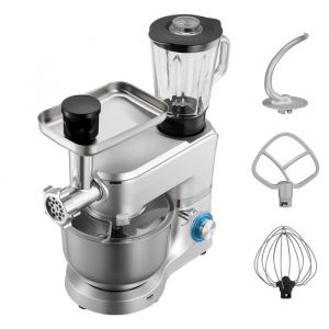 Robot Multifonction de Cuisine 6 L-Duoku-M&eacute;langeur sur Socle 1500 W-avec Hachoir &agrave; Viande et Blender de 1,5 L-6 Vitesses - Neuf