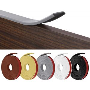 Bande de Chant en Forme de U,Coin de Table Protection Bebe Flexible en TPE,Protections Coin de Table pour B&eacute;b&eacute; avec Colle autocollante pour Tables et Coins de Meubles(3 m x 18 mm,Gris) - Neuf