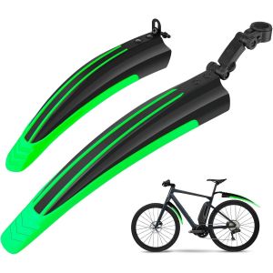 Kal-Garde-Boue De Vélo, Montagne Cyclisme Vtt Route Réglable Universelle Epaissir Elargir Les Ailes Avant Garde-Boue Arrière Pour Selle De Single Speed Vélo Fixie Urbain Gravel Bike - Neuf
