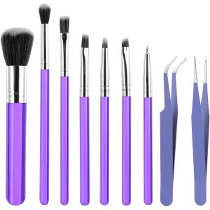 KAL-Lot De 9 Pinceaux De Décoration De Gâteaux En Acier Inoxydable À Pointe Droite Incurvée Pour La Pâtisserie, Le Sucre, La Pâtisserie, La Pâtisserie, La Pâtisserie (Couleur Violet) - Neuf