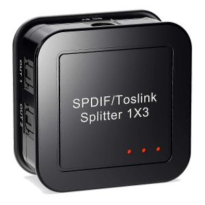 Répartiteur audio optique numérique 1X3,Répartiteur audio à fibre optique numérique SPDIF TOSLINK,1 en 3 sorties,fo - Neuf