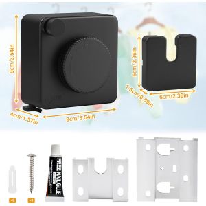 4,8m Corde À Linge Rétractableetendoir Retractable Linge Exterieurcorde À Linge Murale En Acier Inoxydablefil A Linge Intérieur Enrouleur Fil À Linge Exterieur Séchoir Mural Rétractable - Neuf