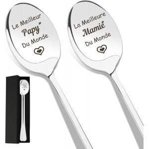 Kalanka-Cdeau Mamie Cuillere A Cafe Cadeau Grand Mere Cadeau Grand Pere Cadeau Papy Cadeau Pour Mamie Cadeau Anniversaire Mamie Cadeau Anniversaire Papy Cadeau Fete Des Grand Pere Cadeau Fete Des Gra - Neuf