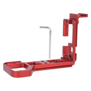 Support de plaque a degagement rapide en metal L avec griffe pour appareil photo reflex numerique Sony ILCE-7RM4 A7R4 A7M4, rouge - Neuf