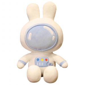Peluche créative en forme de lapin blanc, astronaute, grand oreiller, cadeau pour enfants-bleu - Neuf