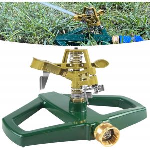 Arroseur D'Eau De Jardin Socle Métal, Arroseur Pelouse, Arrosage Automatique Pour Jardin, Surfaces Jusqu'À 540 M², Rotatif À 360 Degrés, Pour L'Arrosage Du Gazon Et De La Jardin - Neuf