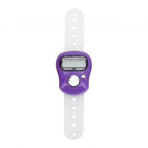 Compteur De Doigts &Eacute;lectrique Avec Compteur De Pointage &Agrave; Main Lcd &Agrave; 5 Chiffres R&eacute;initialisable Pour Prier Et Marcherpurple - Neuf