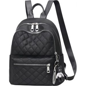 Petit Sac À Dos Femme Mini Sac À Dos Pour Femme Avec Pendentif Nylon Sac À Dos De Voyage Antivol Pour Femmes Et Filles[H3142] - Neuf