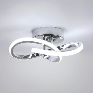 Plafonnier Led, 22W 2500Lm Lampe De Plafond Moderne En Aluminium, Argent Luminaire Plafonnier Led Pour Salon, Chambre, Couloir, Cuisine, Hall, Entr&eacute;e, 6500K Lumi&egrave;re Blanche Froide - Neuf