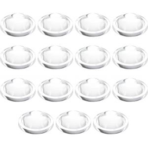 Kalanka-Diam&egrave;tre 21.8mm Lentille Plate Convexe, 15 Pcs Hauteur 8mm Pmma Acrylique Led Optique Lentille Convexe Condenseur Avec Bord Pour Lampe Torche Voiture V&eacute;lo Projecteur, Transparent - Neuf