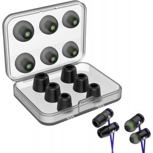 KAL-Lot De 6 Paires De Coussinets Pour Écouteurs, Pointes En Mousse À Memoire De Forme Et Silicone, Embouts De Rechange Pour Embout Ecouteur Intra Auriculaire, Tailles S/M/L - Neuf