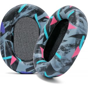 Coussinets Wicked Coussins Extra Épais pour Sony XM5-Coussins en Cuir PU Souple,Mousse à Mémoire de Luxe à Isolation du Bruit,Épaisseur Ajoutée|90's Black - Neuf