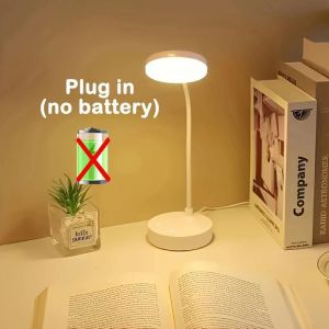 Ore-Lampe De Bureau Led Avec Port De Chargement Usb,Lumière Blanche Led Flexible,Parfaite Pour La Maison,Le Bureau,L'étude De Lecture,Commande Tactile Chaude/Blanche-Usb Plug- - Neuf