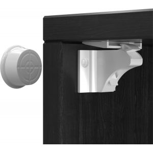 Securite Placard Enfant,Bloc Porte Securite Bebe 10 Serrures + 2 Clés Sans Perçage Nécessaire Ni Vis 3m Collage Serrure Invisible Bloque Porte Bébé Pour Tiroirs,Placards Et Portes - Neuf