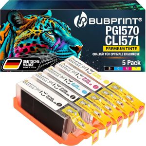 5 Cartouches d'encre Compatible pour Canon PGI-570 CLI-571 XL pour Pixma MG5700 MG5750 MG5752 MG5753 MG6850 MG6852 MG7750 TS5000 TS5050 TS5053 TS5055 TS6050 TS8050 Multipack - Neuf