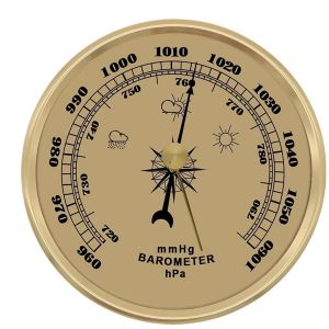 SUBZONAL-Batre Barom&egrave;tre domestique mural 960-1060hPa, manom&egrave;tre, Station m&eacute;t&eacute;o, barom&egrave;tre en m&eacute;tal, thermom&egrave;tre - Neuf