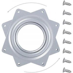 Plateau Tournant Plaque Tournante Plate-Forme Rotative Carré Rotatif À 360 Degrés Avec Roulements À Billes En Acier Pour Garde-Manger De Comptoir D'armoire De Cuisine (4 Pouces) - Neuf