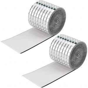 Lot de 3200 carreaux de mosaïque en verre-Autocollants muraux-Mosaïque-Carreaux de salle de bain-Argenté-Mosaïque-Film pour carrelage mural-Décoration pour salle de bain - Neuf