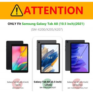 Coque Samsung Galaxy Tab A8 10.5 2021,Pu Cuir Cover Tablette Housse De Protection Samsung Tab A8 2021,Porte-Crayons Portefeuille Tablet &Eacute;tui Pour Galaxy Tab A8 Sm-X200/X205/X207,Vert Clair - Neuf