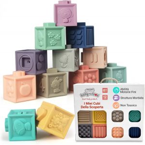 My First Educational Cubes|Stackable Sensory Cubes for Babies|Motor and Sensory Toy|Fun Activity from Birth - Neuf