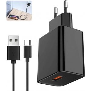 LORANKA-Chargeur USB C 5V 2A Adaptateur Universel et Un C&acirc;ble de Charge Rapide de 2M 2A Compatible avec iPhone/Samsung Galaxy/Huawei/Honor/Kopfh&ouml;rer/Spielzeug/LG/Tablet Kinder,Cadeaux de No&euml;l - Neuf