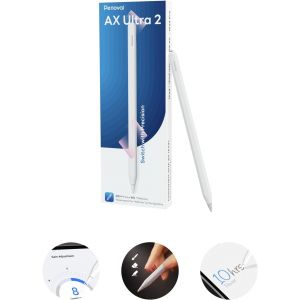 Stylus Compatible For Ipad 2024-2018, Eraser Switch, User-Defined Shortcut, Auto-Wake And Sleep, For Ipad Pro 11/12.9/13 Inch, Air M2/5/4/3Th, Mini 7/6/5Th, Ipad 10/9/8/7/6Th, Ax Ultra 2 - Neuf