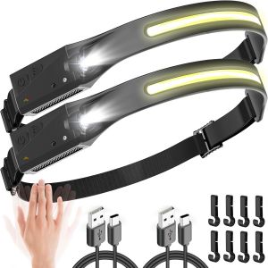 Eryi-Lampe Frontale Rechargeable, Lampe Frontale Led Ultra Puissante Usb Détecteur De Mouvement Lampe Torche Frontale Étanche Pour Bricolage Camping - Neuf