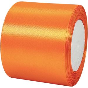 Kal-Ruban Satin Orange 8cm De Large,23m Ruban Cadeau,Ruban Couture Pour Gros Noeud Cadeau,Ruban Satin Soie Pour D&eacute;coration Mariage,L'artisanat D&eacute;coration Maison,F&ecirc;te G&acirc;teau,Emballage G&acirc;teau - Neuf